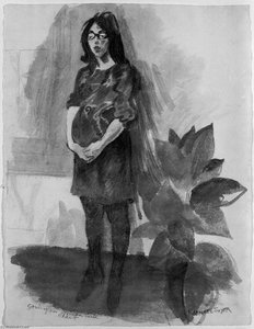 Study For Woman With Plant — Raphael Soyer