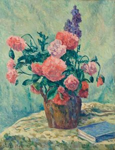 Poppies In A Clay Pot — Maximilien Luce