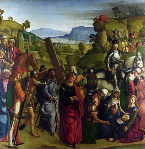 Christ Carrying The Cross And The Virgin Mary Swooning — Boccaccio Boccaccino, Italian Renaissance