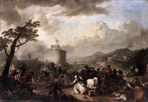 Battle Scene — Johannes Lingelbach, Baroque