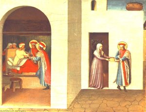 The Healing Of Palladia By Saint Cosmas And Saint Damian (san Marco Altarpiece) — Fra Angelico, Early Renaissance
