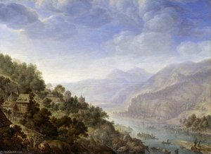 View On The Rhine — Herman Saftleven The Younger