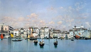 He Doge's Palace And The Riva Degli Schiavoni, Venice — Martín Rico Y Ortega