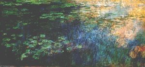 Reflections Of Clouds On The Water-lily Pond (left Panel) — Claude Monet