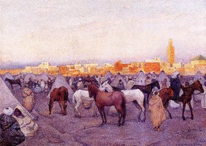 Encampment Near A Moroccan Village — Theo Van Rysselberghe