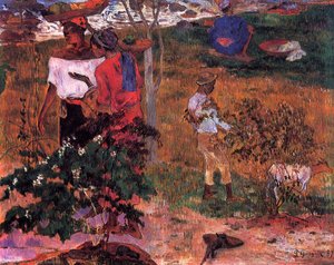 Tropical Conversation — Eugène Henri Paul Gauguin, Post-impressionism