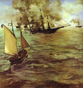 The Battle Of The Kearsarge And The Alabama — Édouard Manet, Impressionistic Painting