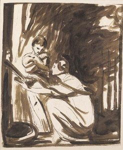 Study For 'the Misses Hill' — George Romney