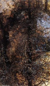 Owl In A Thicket — Adolph Von Menzel