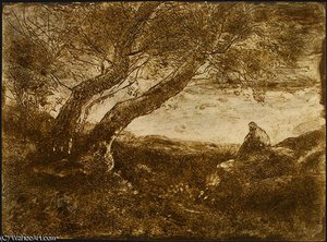 The Dreamer (le Songeur) - — Jean-baptiste-camille Corot, Romanticism