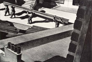 Roof And Street — Louis Lozowick