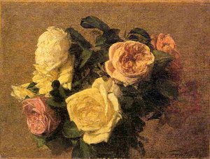 Roses 10 — Henri Fantin-latour