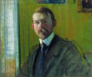 Self Portrait (14) — Boris Mikhailovich Kustodiev