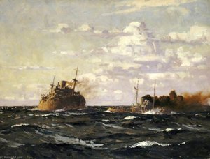 A Rescue Tug Approaching A Steamship — Norman Wilkinson
