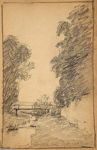 Footbridge 2 — John Ottis Adams, Impressionism
