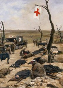 First World War An Advanced Dressing Station by the Roadside