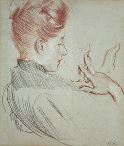 Head Of A Young Woman — Paul César Helleu