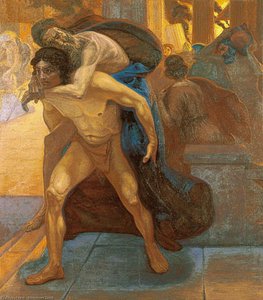 Aeneas Saving His Father Through The Flames Of Troy — Emmanuel Zairis