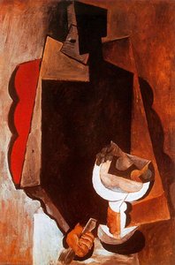 Figure With Fruit Dish — Pablo Picasso, Cubist Style