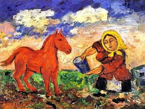 Peasant And Horse — David Davidovich Burliuk