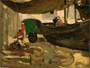 Arab Fishermen And Boats — John Duncan Fergusson