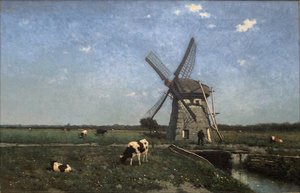 Landscape With Windmill Near Schiedam — Jan Weissenbruch