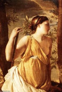 The Inspiration Of The Poet (detail) — Nicolas Poussin