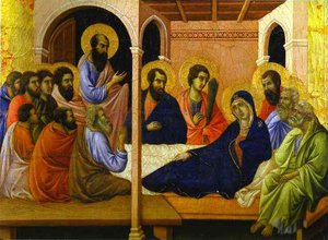 Maestó (front, Crowning Panels), Parting From The Apostles — Duccio Di Buoninsegna, Trecento Gothic Style