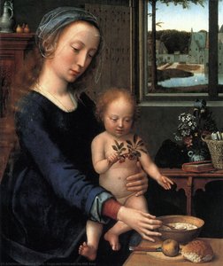 Virgin And Child With The Milk Soup — Gerard David, Early Flemish Renaissance