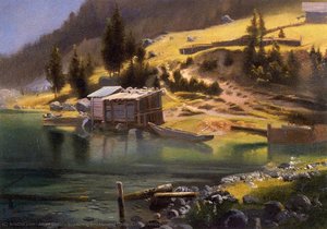 Fishing And Hunting Camp, Loring, Alaska — Albert Bierstadt