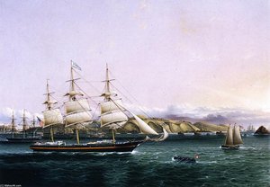 The Edward O'brien'' Entering Port'' — James Edward Buttersworth