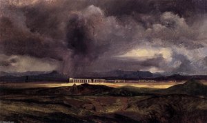 Stormy Weather Over The Roman Campagna — Carl Blechen, Romanticism