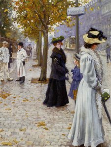 Venter Pa Sporvognen — Paul Gustave Fischer
