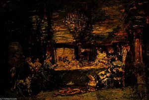 The Banquet — Adolphe Joseph Thomas Monticelli