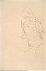 Seated Woman With Covered Face (study For — Gustav Klimt