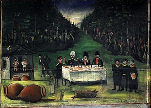 Road Of Kakheti (part Of Tapestry In Six Paintings) — Niko Pirosmani