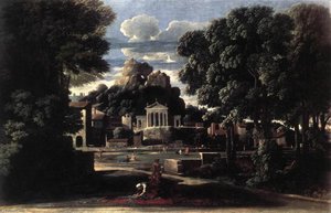 Landscape With The Gathering Of The Ashes Of Phocion By His Widow — Nicolas Poussin