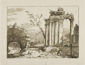 Landscape With Ruins — Bernardo Bellotto, Baroque