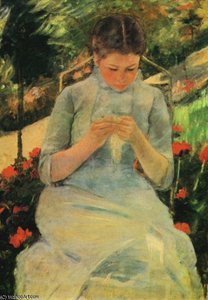 Femme Cousant — Mary Stevenson Cassatt