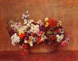 Flowers In A Bowl — Henri Fantin-latour