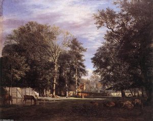 The Farm — Adriaen Van De Velde, Italianate Landscape Painting