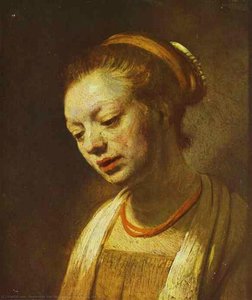 Portrait Of A Young Girl — Rembrandt Van Rijn, Dutch Golden Age