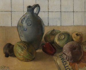 Small Still Life With French Pitcher — Geoffrey Scowcroft Fletcher