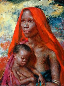 African Journey By Night — Helen D Kiddall