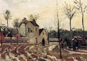 Thaw, Pontoise — Camille Pissarro, Impressionism