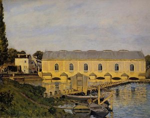 The Machine At Marly — Alfred Sisley, Impressionist Landscape