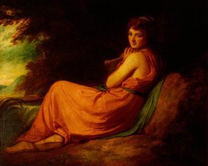 Emma Hart (c.1765–1815), Lady Hamilton, As Calypso — George Romney
