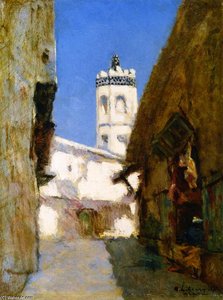 The Rue Des Blondeurs In Algiers — Albert-charles Lebourg