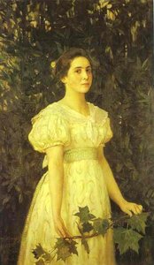 Portrait Of Vera Mamontova — Victor Vasnetsov, Art Nouveau