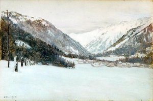 Chamonix L'hiver (titre Inscrit) — Joseph-félix Bouchor